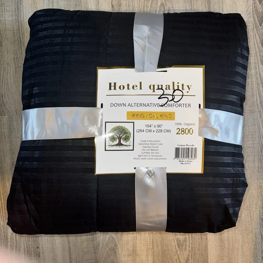 American Linen King Cal King Black Down Alternative Comforter Hotel Quality NIP